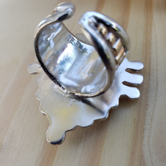 Large Statement Unique Sterling Ring - Picture 6 of 7